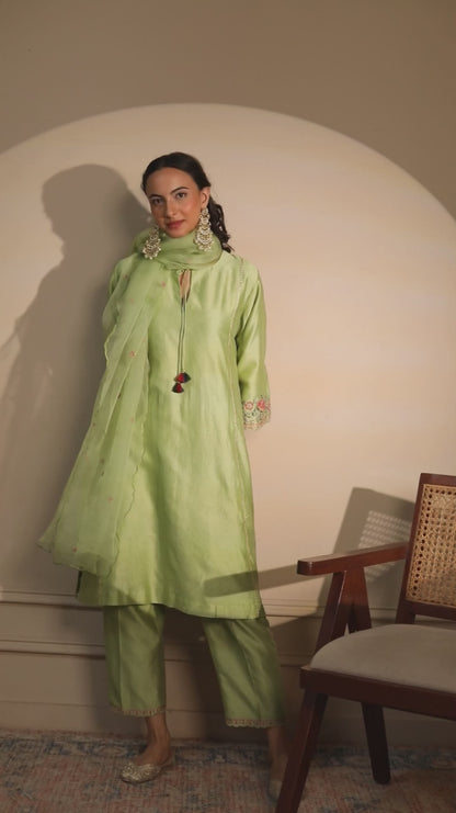 Green kurta with Pants